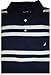 Men's Nautica Polo Shirt Short Sleeved Several Colors Available Navy/white Striped