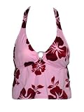 Island Soul Pink or Blue Floral Halterkini (Medium)