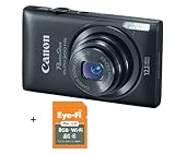Canon PowerShot ELPH 300 HS 12.1 MP Digital Camera (Black) & Eye-Fi Pro X2 8 GB Class 6 SDHC Wireless Flash Memory Card EYE-FI-8PC - BUNDLE