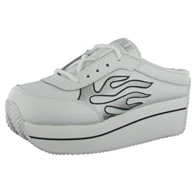VOLATILE Flame Womens Wedge Platform Backless Sneakers Shoes Clogs White/Silver