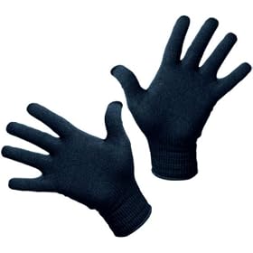 EDZ Merino Base Layer Gloves - Unisex - Black - One Size Fits All
