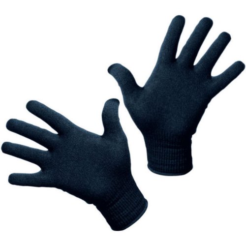 EDZ Merino Base Layer Gloves - Unisex - Black - One Size Fits All