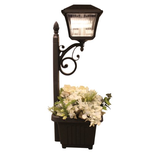 Gama sonic plantern solar outdoor led path and garden light with …