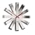 Umbra Ribbon Brushed Steel Wall Clock, 12"- Nickel