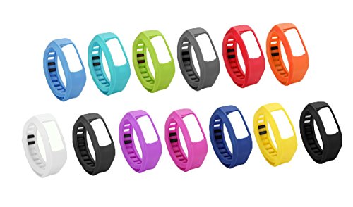 Garmin Vivofit 2 Fitness Bands 13-Pack, BeneStellar Silicon Bracelet Strap Replacement Band for Garmin Vivofit 2 Fitness (Large)