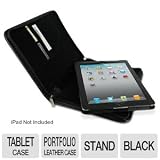 rooCASE Executive Portfolio Leather Case for iPad 2 (Black)