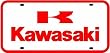 KAWASKI LICENSE PLATE sign * motorcycle