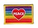 Écusson brodé Drapeau Arc en Ciel avec PEACE à Coeur - 8 x 6 cm