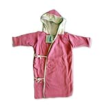 Pink hooded towel, pima cotton and terry cloth by Brianna Babywear