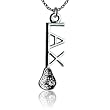 Silver LAX Necklace with Cubic Zirconium