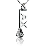 Silver LAX Necklace with Cubic Zirconium