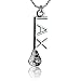 Silver LAX Necklace with Cubic Zirconium
