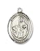 St. Dymphna Sterling Silver Medal with 18" Sterling Chain Patron Saint of Mental Illness & Runaways