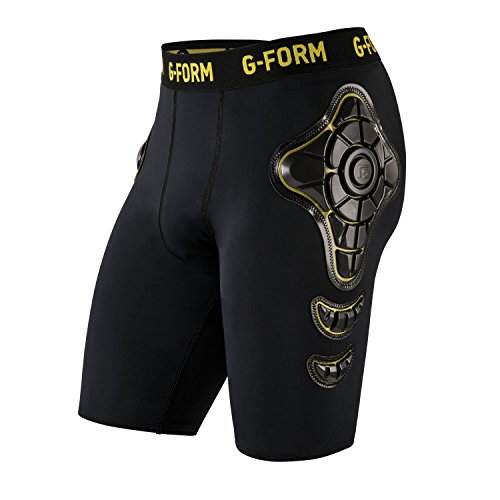G-Form Youth Pro-X Shorts, Black/Yellow, Large