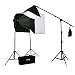 ePhoto 3800 Watt Digital Video Continuous Light 3 Softbox Boom Stand Hair Lighting Kit and Case by ePhotoInc H9060SB4