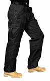 Mens Multi Pocket Cargo Work Trousers Sizes 28 to 52 Black or Navy