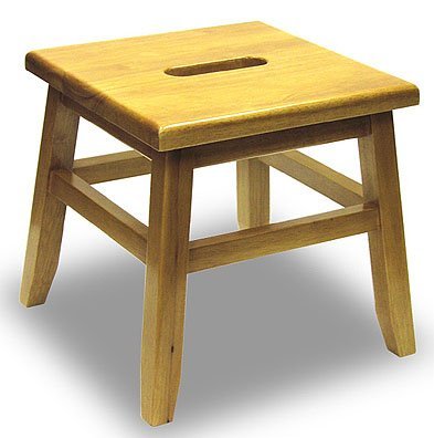 Step Stool - Conductor (Natural) (12 1/8 H x 12 1/2 W x 12 1/2 D)