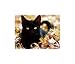 Brand New Black Cat Mouse Pad Leaves