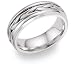 Platinum Wide Braided Wedding Band Ring