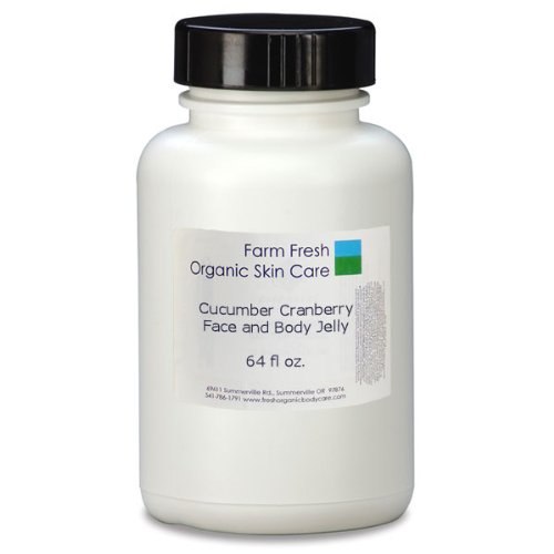 Organic Cranberry Cucumber Face and Body Jelly Bulk - 64 oz (Half Gallon)