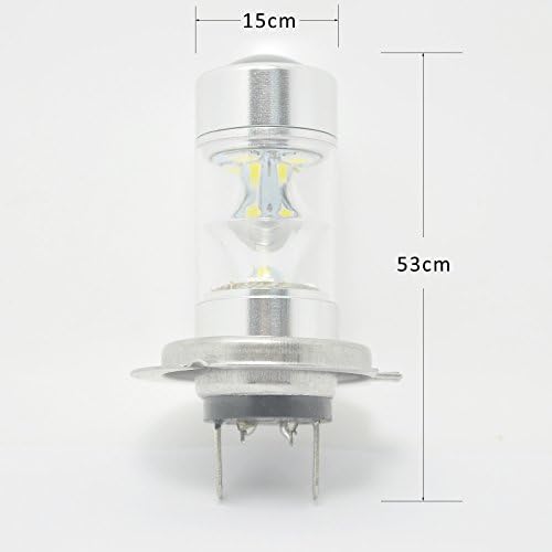 Amak 2X12-SMD Samsung 2323 High Power LED H7 Fog Lights Driving Bulbs 60W 6000K 12V (Blue)