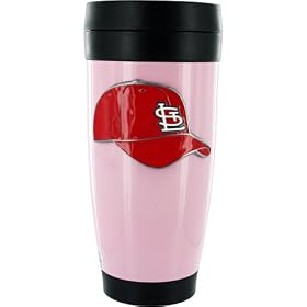 St. Louis Cardinals Pink Travel Tumbler Coffee Mug