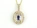 14K .50 CT Oval Tanzanite & Diamond Pendant