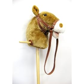 Stick Horse with Sound-Light Brown by Barnyard Farm Friends