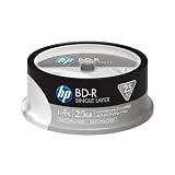 HP 録画用ブルーレイディスク BD-R 25GB 1-4倍速対応 ホワイトワイドプリンタブル 25枚スピンドル BDR25HPWBX25S