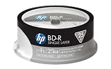 HP 録画用ブルーレイディスク BD-R 25GB 1-4倍速対応 ホワイトワイドプリンタブル 25枚スピンドル BDR25HPWBX25S