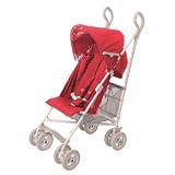 Poussette canne 2eme &acirc;ge Filoo Redcastle Sport rouge Chassis Blanc
