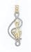 14K 2 TONE CAT OUTLINE PEND - GH17237
