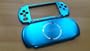 PSP Aluminium Case Neon Blau Slim&Lite Schutzcover