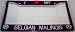 Paw Prints Purple Glitter I Love My Belgian Malinois License Plate Frame