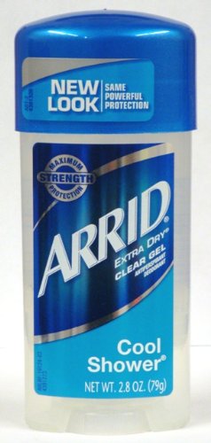 Arrid Extra Dry Antiperspirant & Deodorant Clear Gel, Cool Shower, 2.8 Oz (Pack of 6)