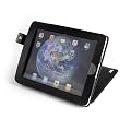 Duragadget Multi-Angle Black Leather iPad Case with Stand Plus Screen Protector for Apple iPad WIFI and 3G (iPad 1 only)