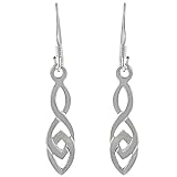 Sterling Silver Flat Celtic Dangle Earrings