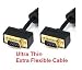 PTC Premium GOLD Series Ultra Slim 50 FT M/M VGA / SVGA Monitor LCD TV Cable w/ ferrites - For easier installation in tight spaces