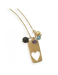 MMA Silver - 16 inch 14 Karat Gold Plated Charm Necklace