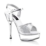 Pleaser Allure-610 5.5 Inch Stiletto Heel Platform Sandal Size 6
