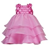 Rare Editions Baby/Infant 3M-24M CORAL PINK BASKET WEAVE Special Occasion Birthday Party Dress