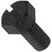 Nylon 6/6 Hex Bolt, Plain Finish, Black, Slotted Drive, Meets ASTM D4066/ASTM D6779, 6mm Length, Fully Threaded, M3-0.5 Metric Coarse Threads (Pack of 100)