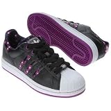adidas Originals Women's Superstar 2 Sneaker,Black/Violet/Pink,7 M