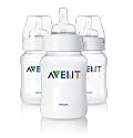 Philips AVENT SCF683/37 Classic Feeding Bottles (Slow Flow, 260 ml, 3-Pack)
