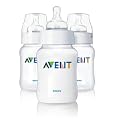 Philips AVENT SCF683/37 Classic Feeding Bottles (Slow Flow, 260 ml, 3-Pack)