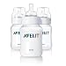 Philips AVENT SCF683/37 Classic Feeding Bottles (Slow Flow, 260 ml, 3-Pack)