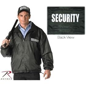 7609 BLACK ''SECURITY'' NYLON / POLAR FLEECE REVERSIBLE JACKET