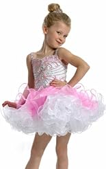 Girls Applique Lace Beaded Crystal Crystals Chiffon/Taffeta/Tulle Flower-Girl Dress/Homecoming Dress 