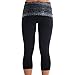 Zaggora New Hotpants Slimming Neoprene Weight Loss Atomica Print Capri, Women's, Black