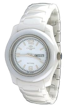 Oniss #ON8400-L Womens Slick Midsize White Ceramic Watch